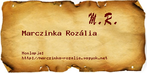 Marczinka Rozália névjegykártya