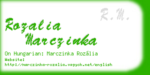 rozalia marczinka business card