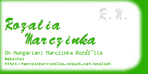 rozalia marczinka business card